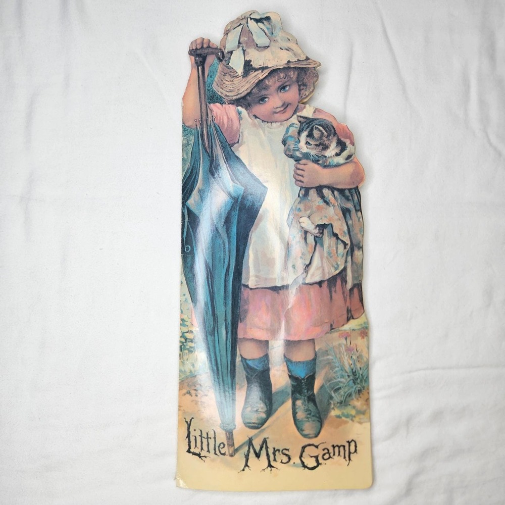Vtg 1989 Merrimack Little Mrs Gamp Die Cut Shape Book‎ Victorian Reproduction